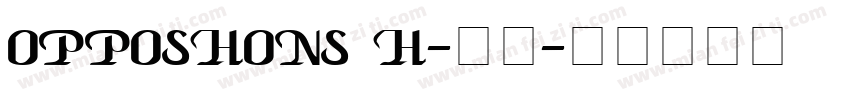 OPPOSHons H-普通字体转换